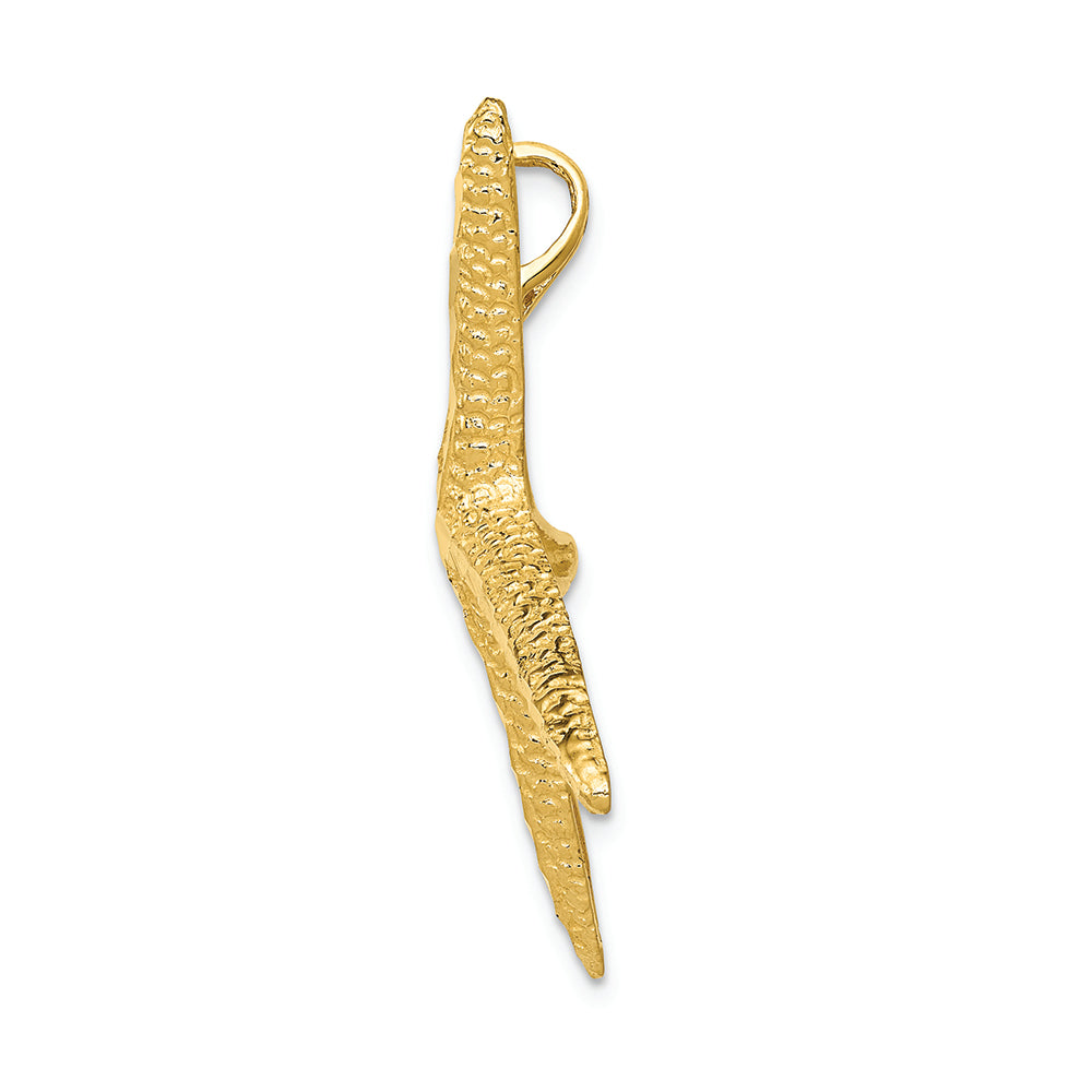 FJC Finejewelers 14k Yellow Gold Bright Cut Starfish Slide Charm