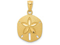 FJC Finejewelers 14k Yellow Gold Satin Bright Cut Sand Dollar Charm