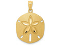 FJC Finejewelers 14k Yellow Gold Satin Bright Cut Sand Dollar Charm