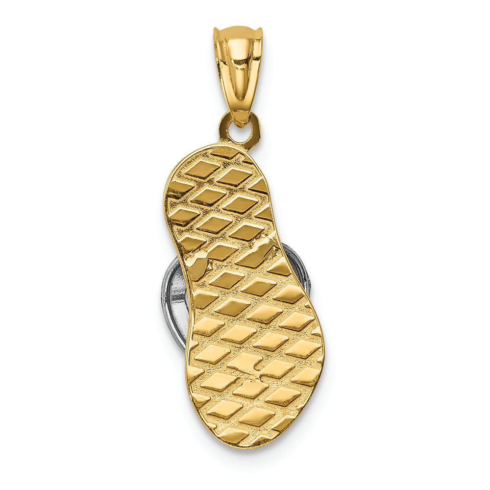 FJC Finejewelers 14k Yellow Rose Gold with with Rhodium Sandal Charm