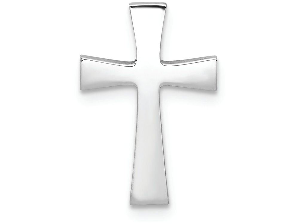FJC Finejewelers 14k White Gold Polished Cross Chain Slide Charm
