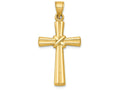 FJC Finejewelers 14k Yellow Gold Hollow Cross Charm