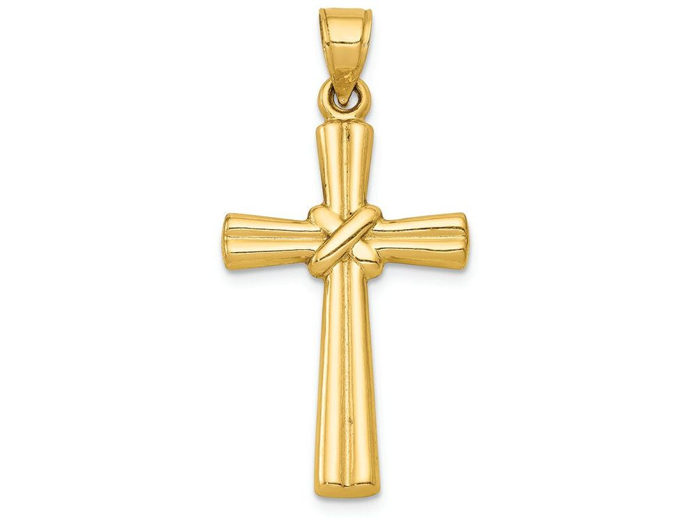 FJC Finejewelers 14k Yellow Gold Hollow Cross Charm