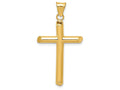 FJC Finejewelers 14k Yellow Gold Polished Tube Cross Charm