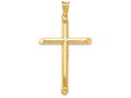 FJC Finejewelers 14k Yellow Gold Polished Tube Cross Charm