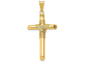 FJC Finejewelers 14k Yellow Gold Polished Tube Cross Charm