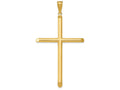 FJC Finejewelers 14k Yellow Gold Polished Tube Cross Charm