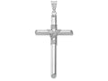 FJC Finejewelers 14k White Gold Polished Tube Cross Charm