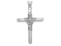 FJC Finejewelers 14k White Gold Polished Tube Cross Charm