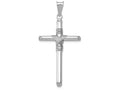 FJC Finejewelers 14k White Gold Polished Tube Cross Charm