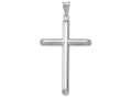 FJC Finejewelers 14k White Gold Polished Tube Cross Charm