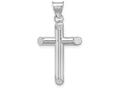 FJC Finejewelers 14k White Gold Polished Tube Cross Charm