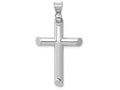 FJC Finejewelers 14k White Gold Polished Tube Cross Charm