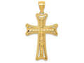 FJC Finejewelers 14k Yellow Gold Bright Cut Cross Charm