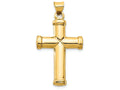 FJC Finejewelers 14k Yellow Gold Polished Stamping Cross Charm