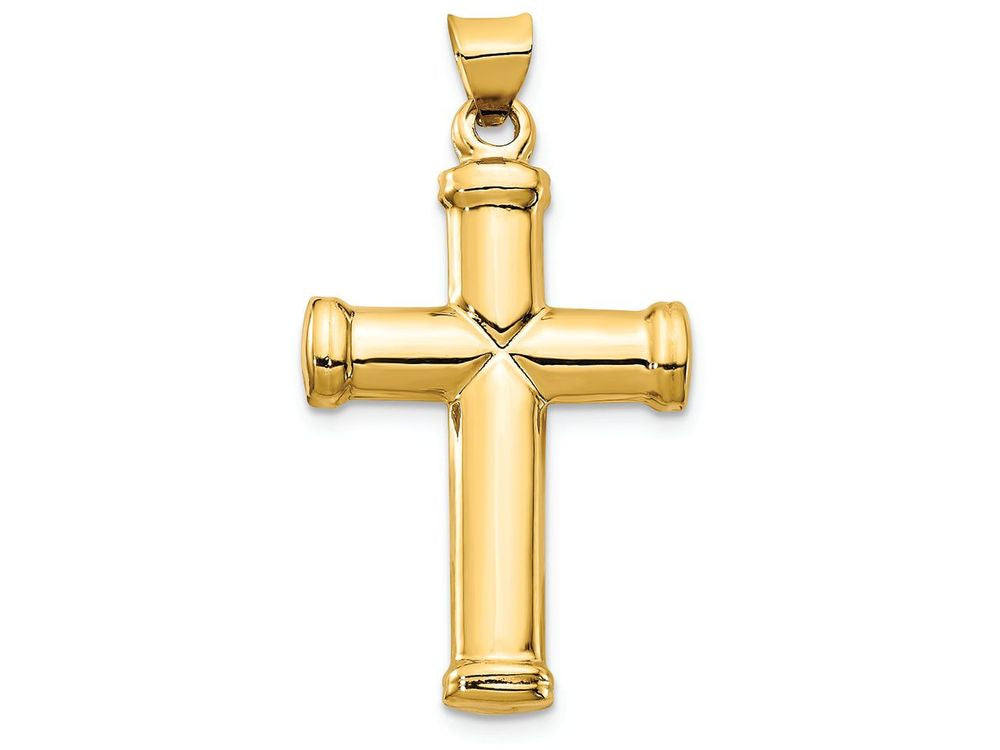 FJC Finejewelers 14k Yellow Gold Polished Stamping Cross Charm