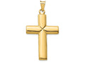 FJC Finejewelers 14k Yellow Gold Polished Stamping Cross Charm