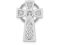 FJC Finejewelers 14k White Gold Polished Celtic Cross Chain Slide Charm