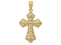FJC Finejewelers 14k Yellow Gold Polished Filigree Cross Charm