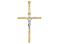 FJC Finejewelers 14k Two-tone Gold Polished Jesus Crucifix Charm