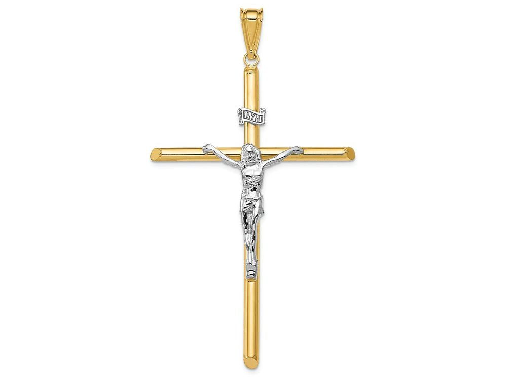 FJC Finejewelers 14k Two-tone Gold Polished Jesus Crucifix Charm