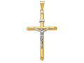 FJC Finejewelers 14k Two-tone Gold Polished Jesus Crucifix Charm