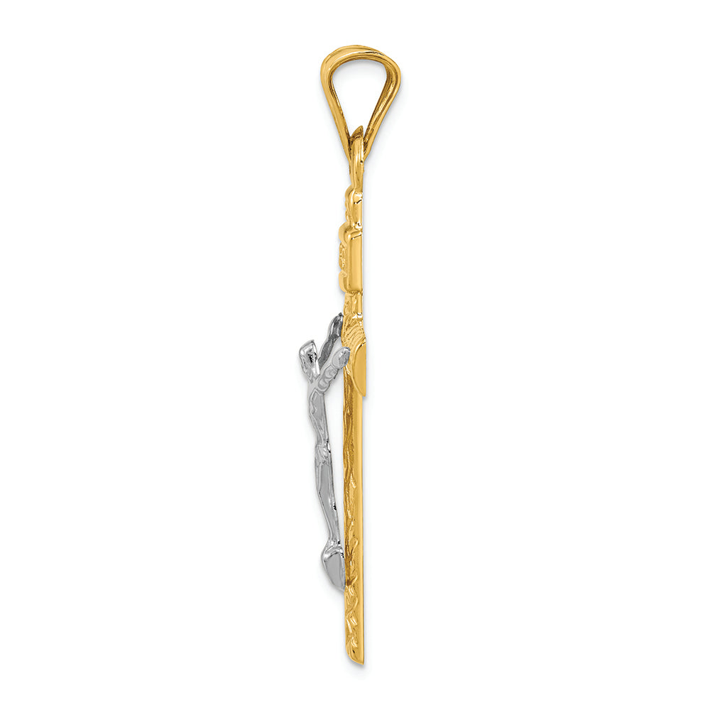 FJC Finejewelers 14k Two-tone Gold Crucifix Charm