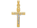 FJC Finejewelers 14k Two-tone Gold Crucifix Charm