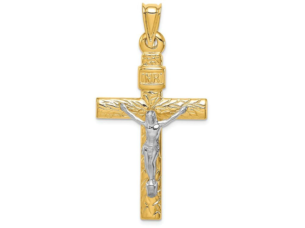 FJC Finejewelers 14k Two-tone Gold Crucifix Charm