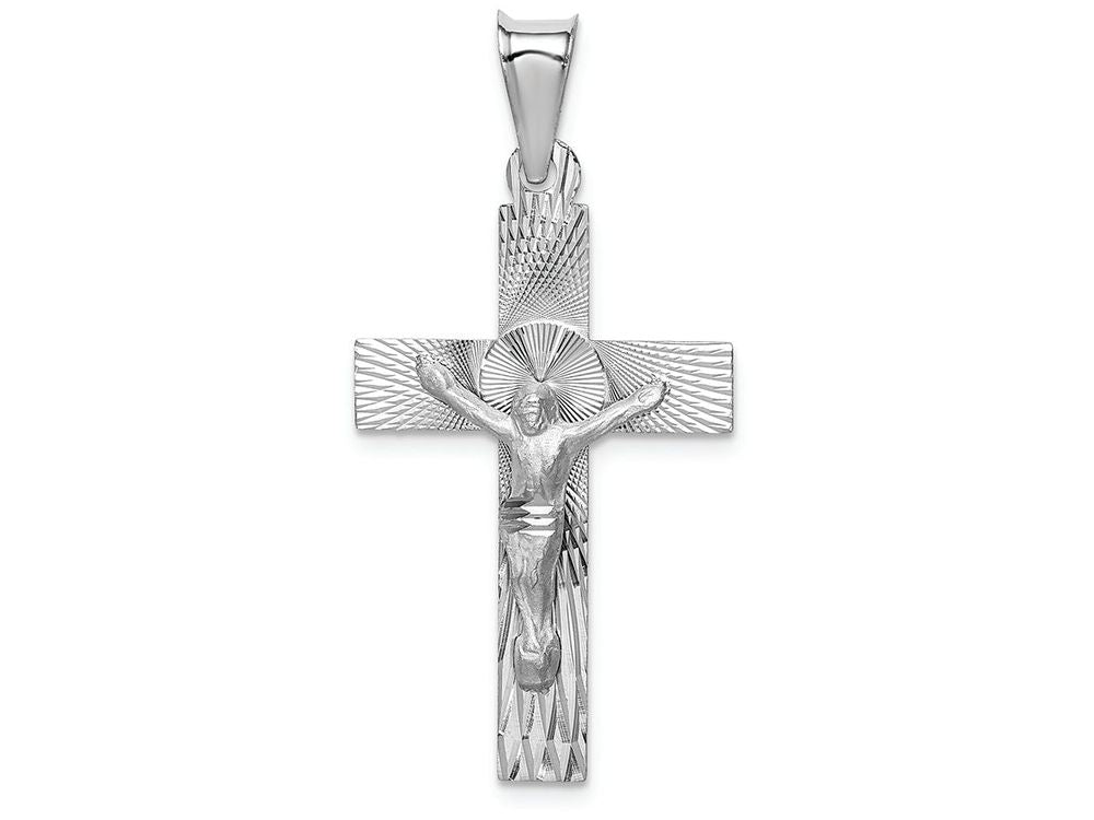 FJC Finejewelers 14k White Gold Crucifix Charm