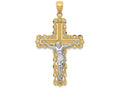 FJC Finejewelers 14k Two-tone Gold Crucifix Charm