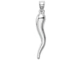 FJC Finejewelers 14k White Gold Hollow Italian Horn Charm