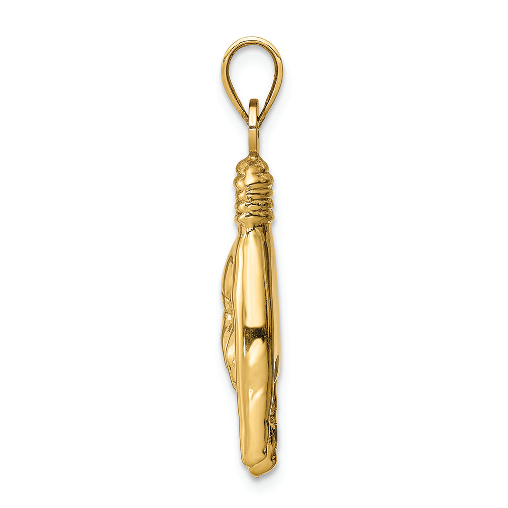 FJC Finejewelers 14k Yellow Gold Hollow Rock On Sign Charm