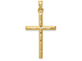 FJC Finejewelers 14k Yellow Gold Hollow Bright Cut Cross Charm
