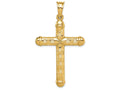 FJC Finejewelers 14k Yellow Gold Hollow Bright Cut Cross Charm