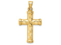 FJC Finejewelers 14k Yellow Gold Hollow Bright Cut Cross Charm