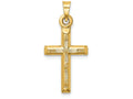 FJC Finejewelers 14k Yellow Gold Hollow Bright Cut Cross Charm