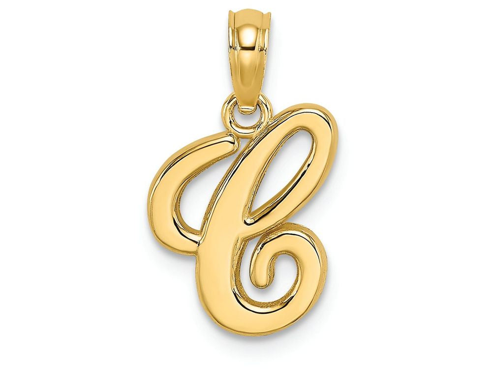 FJC Finejewelers 14k Yellow Gold C Script Initial Charm