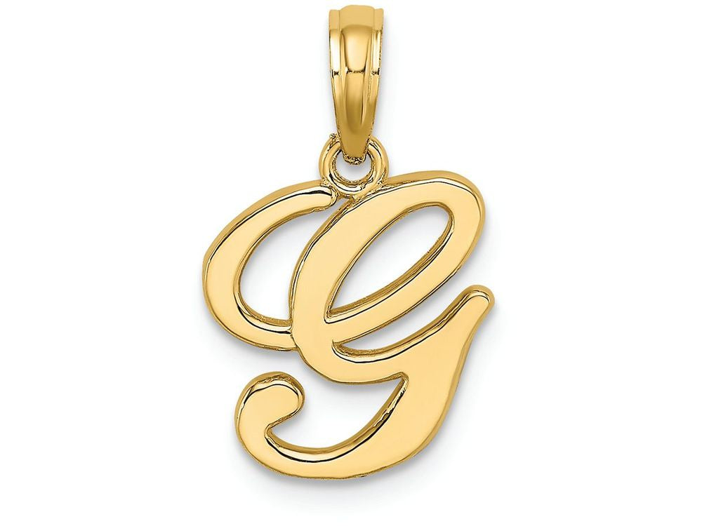 FJC Finejewelers 14k Yellow Gold G Script Initial Charm