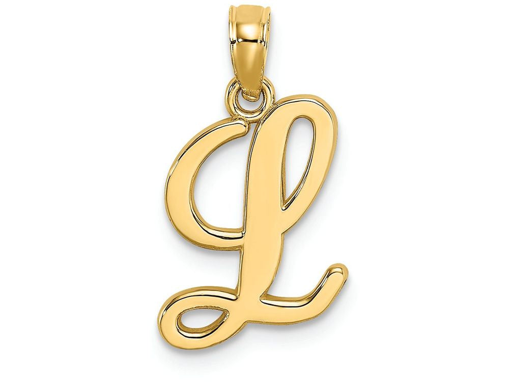 FJC Finejewelers 14k Yellow Gold L Script Initial Charm