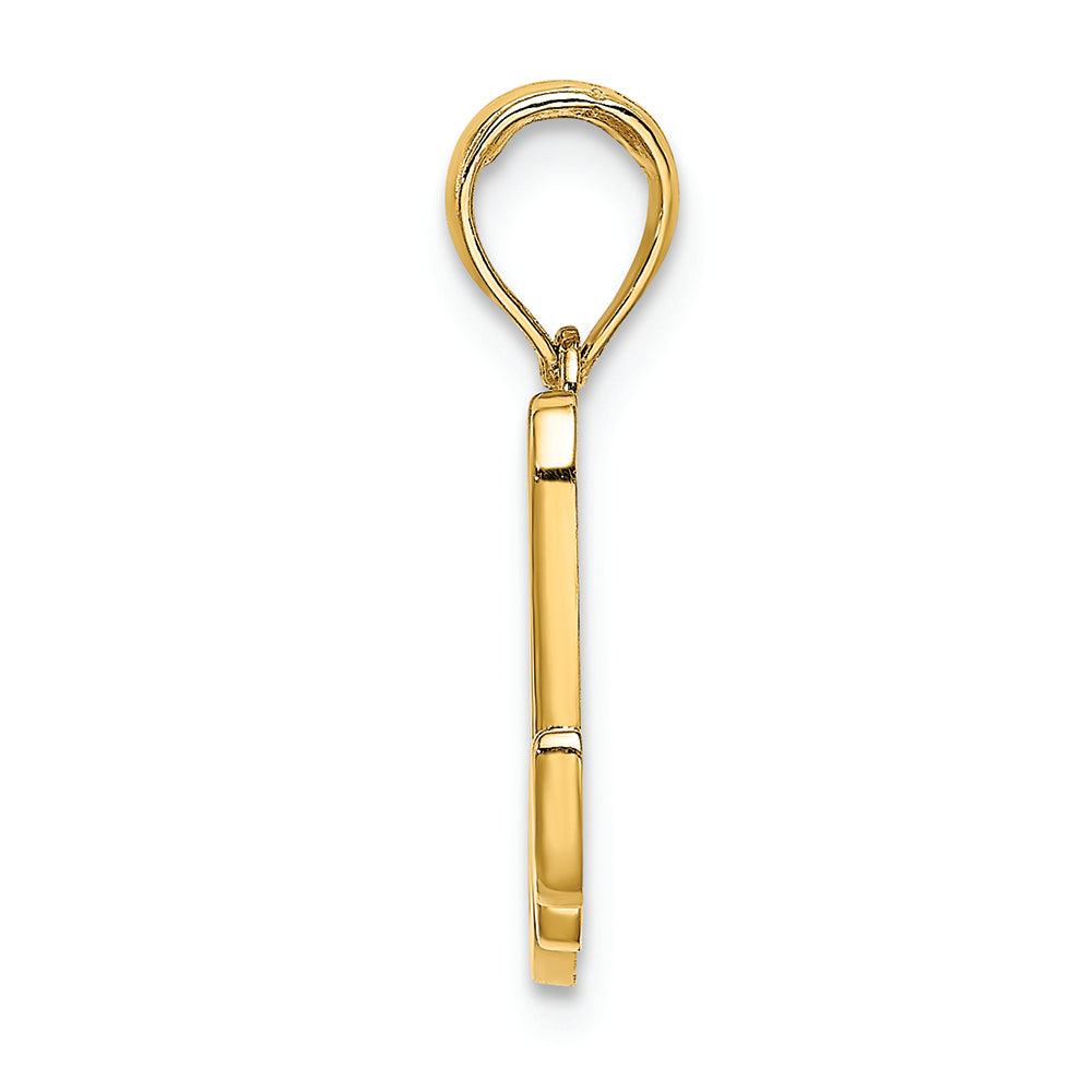 FJC Finejewelers 14k Yellow Gold M Script Initial Charm