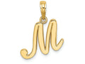 FJC Finejewelers 14k Yellow Gold M Script Initial Charm