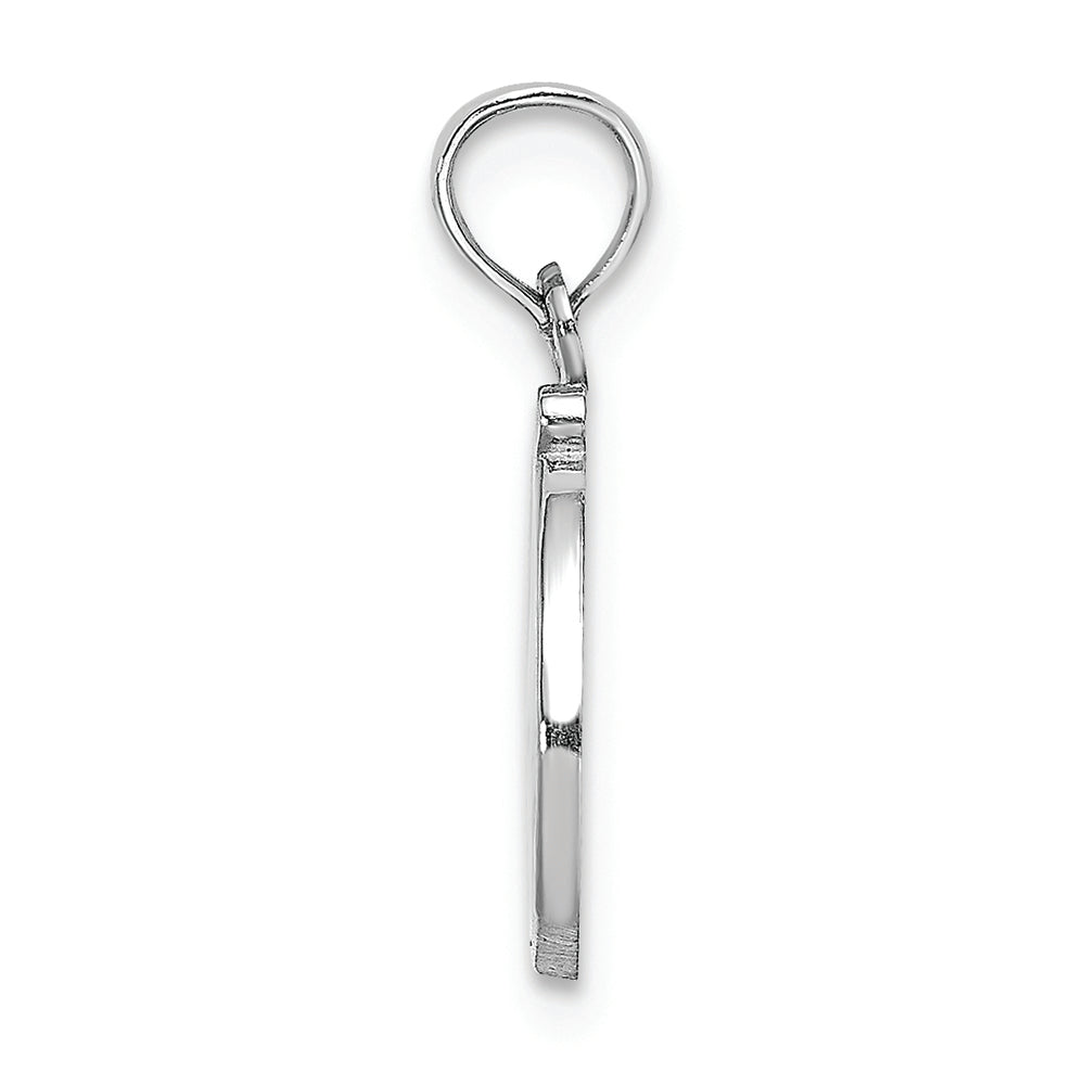 FJC Finejewelers 14k White Gold D Script Initial Charm