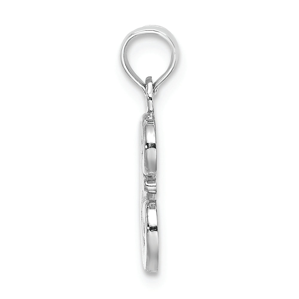 FJC Finejewelers 14k White Gold E Script Initial Charm
