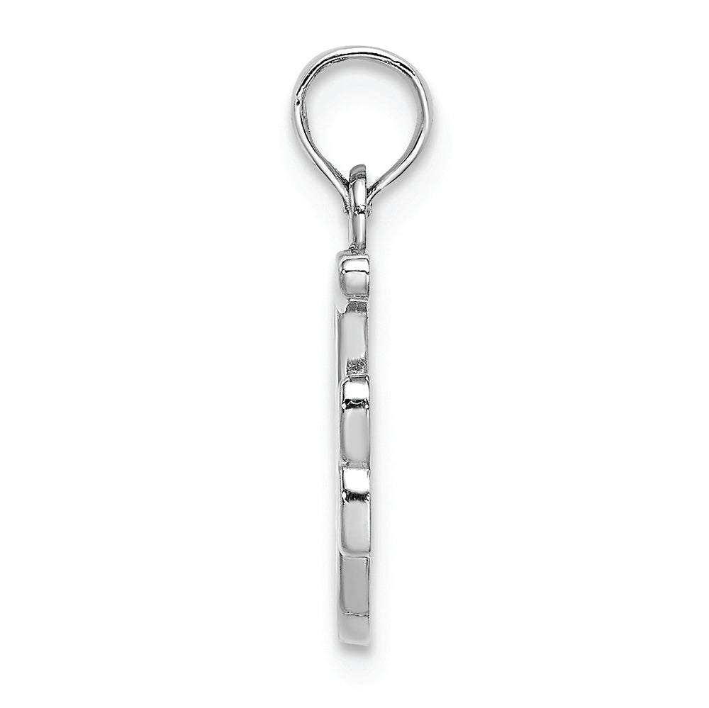 FJC Finejewelers 14k White Gold F Script Initial Charm