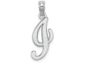FJC Finejewelers 14k White Gold I Script Initial Charm