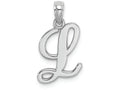 FJC Finejewelers 14k White Gold L Script Initial Charm
