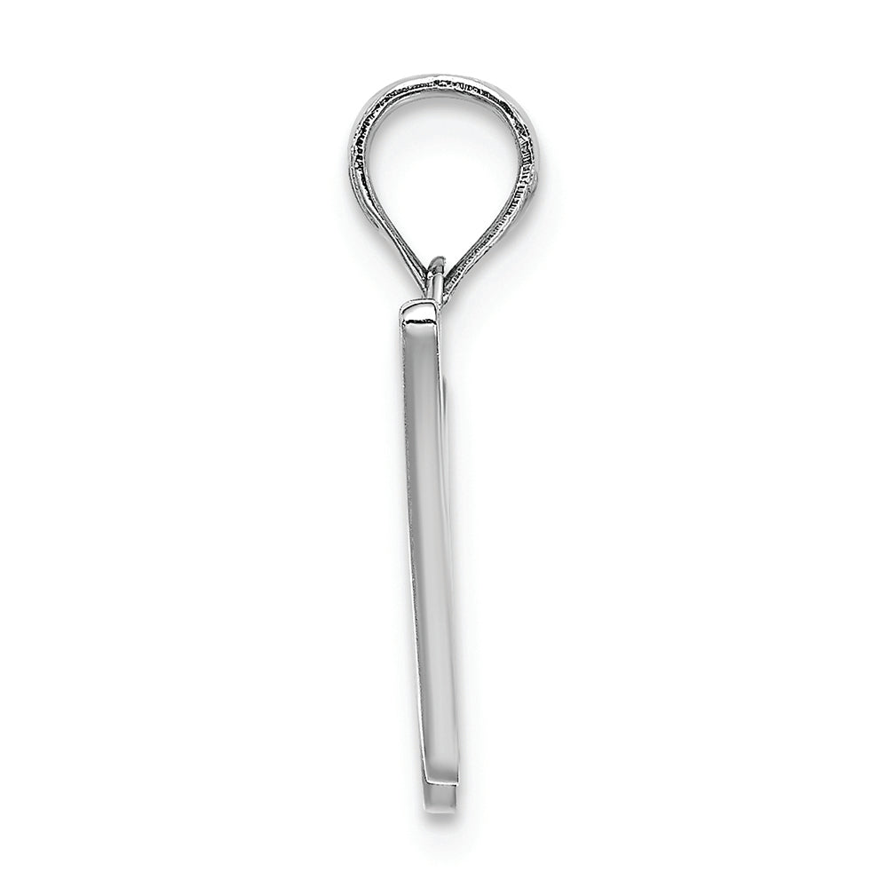 FJC Finejewelers 14k White Gold W Script Initial Charm