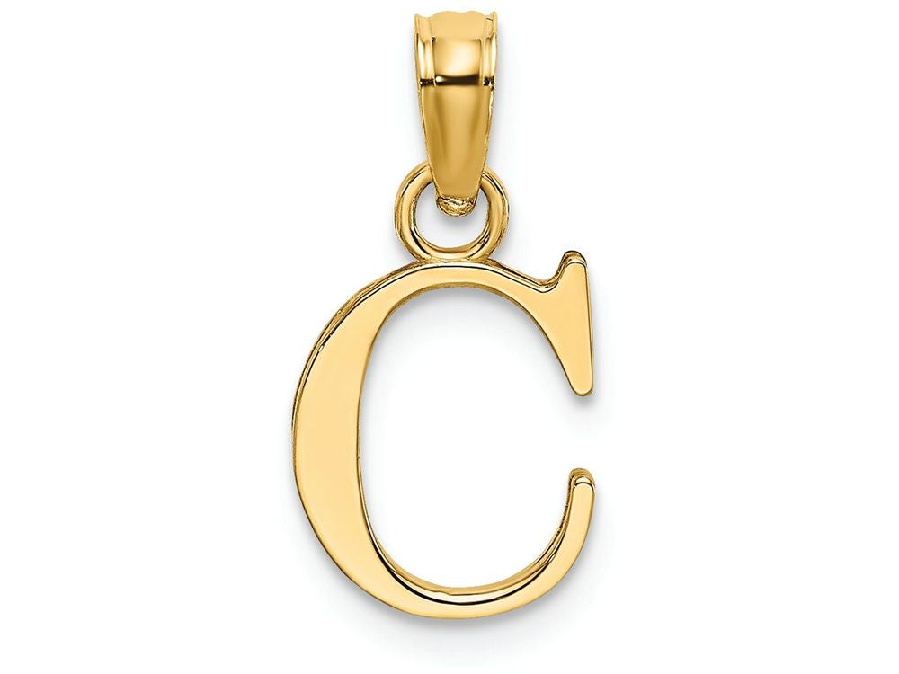 FJC Finejewelers 14k Yellow Gold C Block Initial Charm