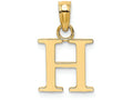 FJC Finejewelers 14k Yellow Gold H Block Initial Charm